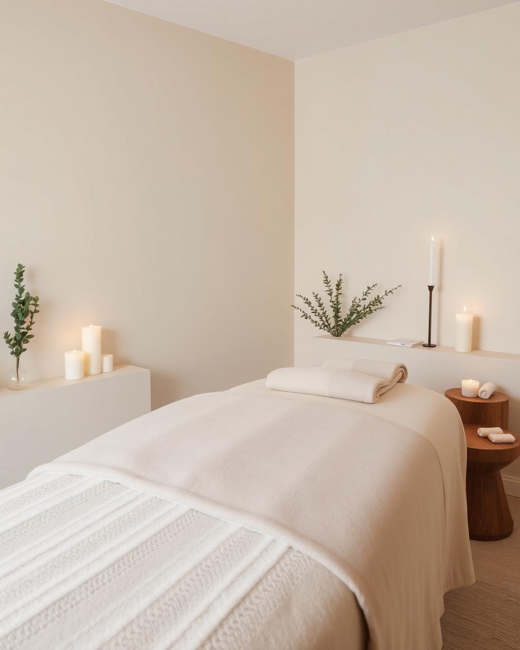 Serene spa treatment room